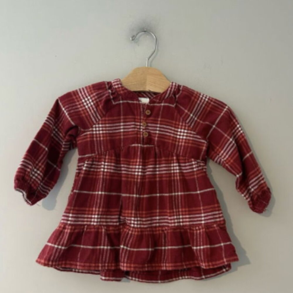 $12 ADD‎ ON Little Co. dress 9M flannel Zara Hanna Andersson Mini Boden Baby Gap